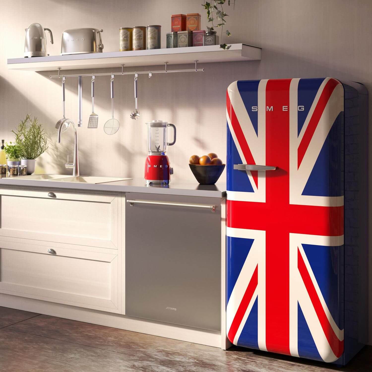 холодильник smeg британский флаг