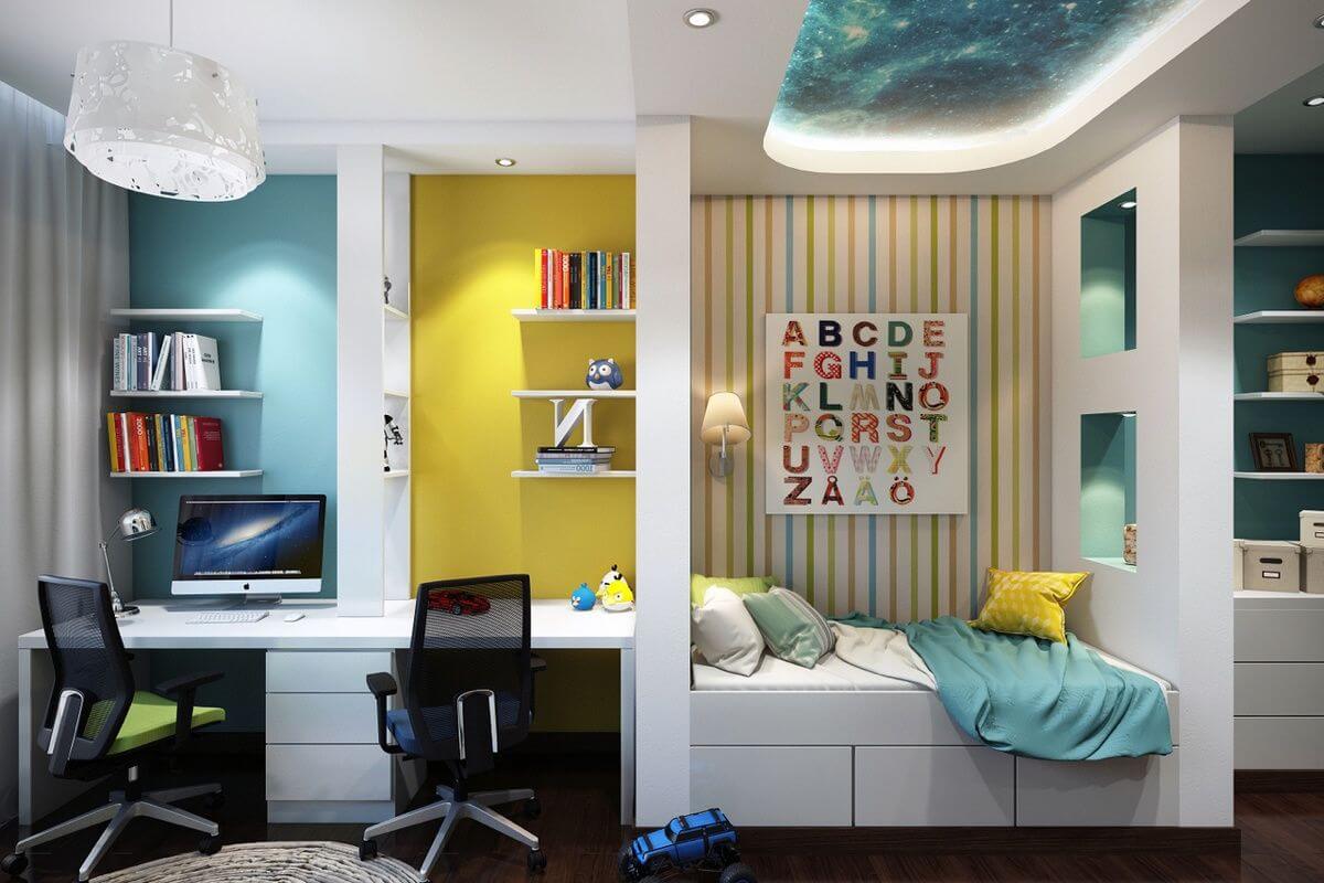 Дизайн детской комнаты — 45 фото современных идей -