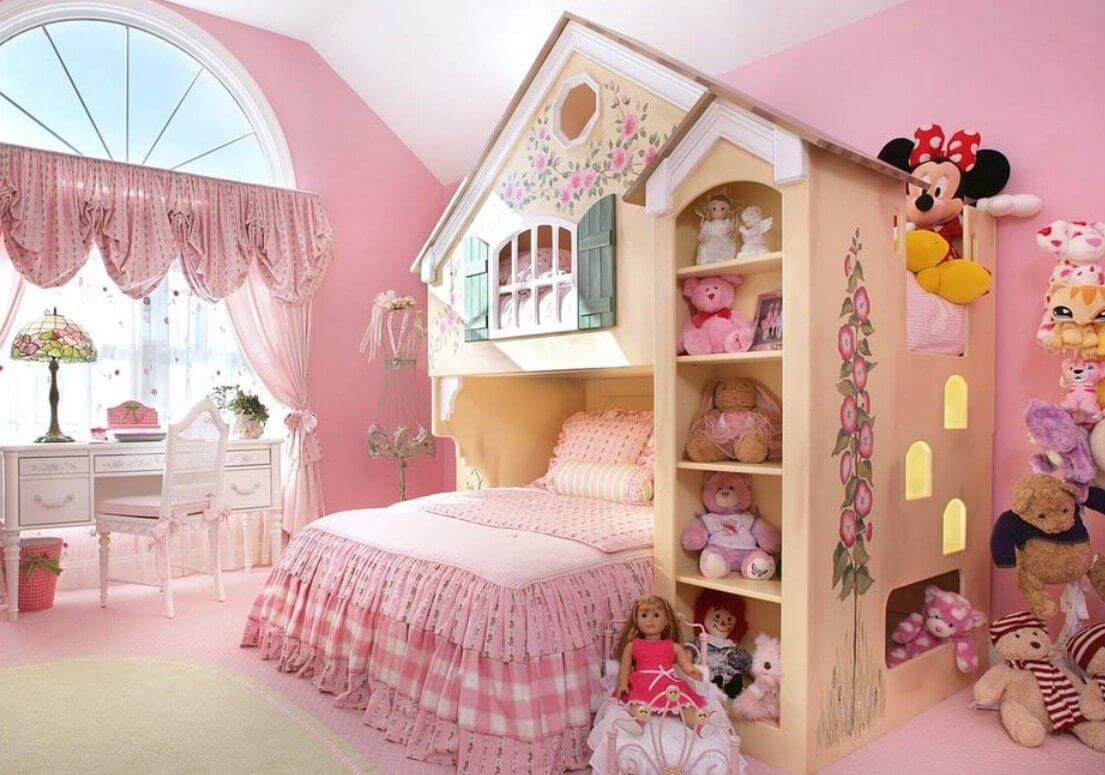 детская комната для девочки с домиком
