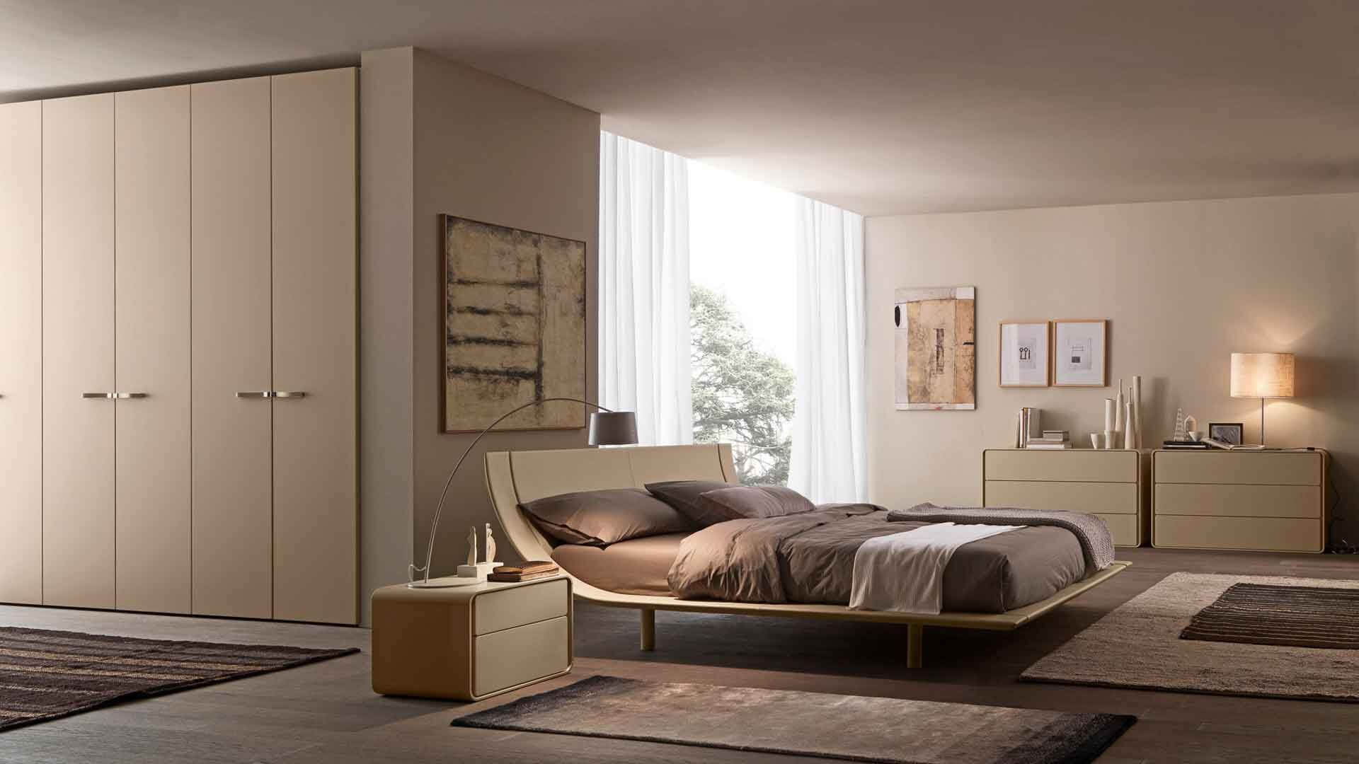 дизайн современной спальни в стиле Хай-тек