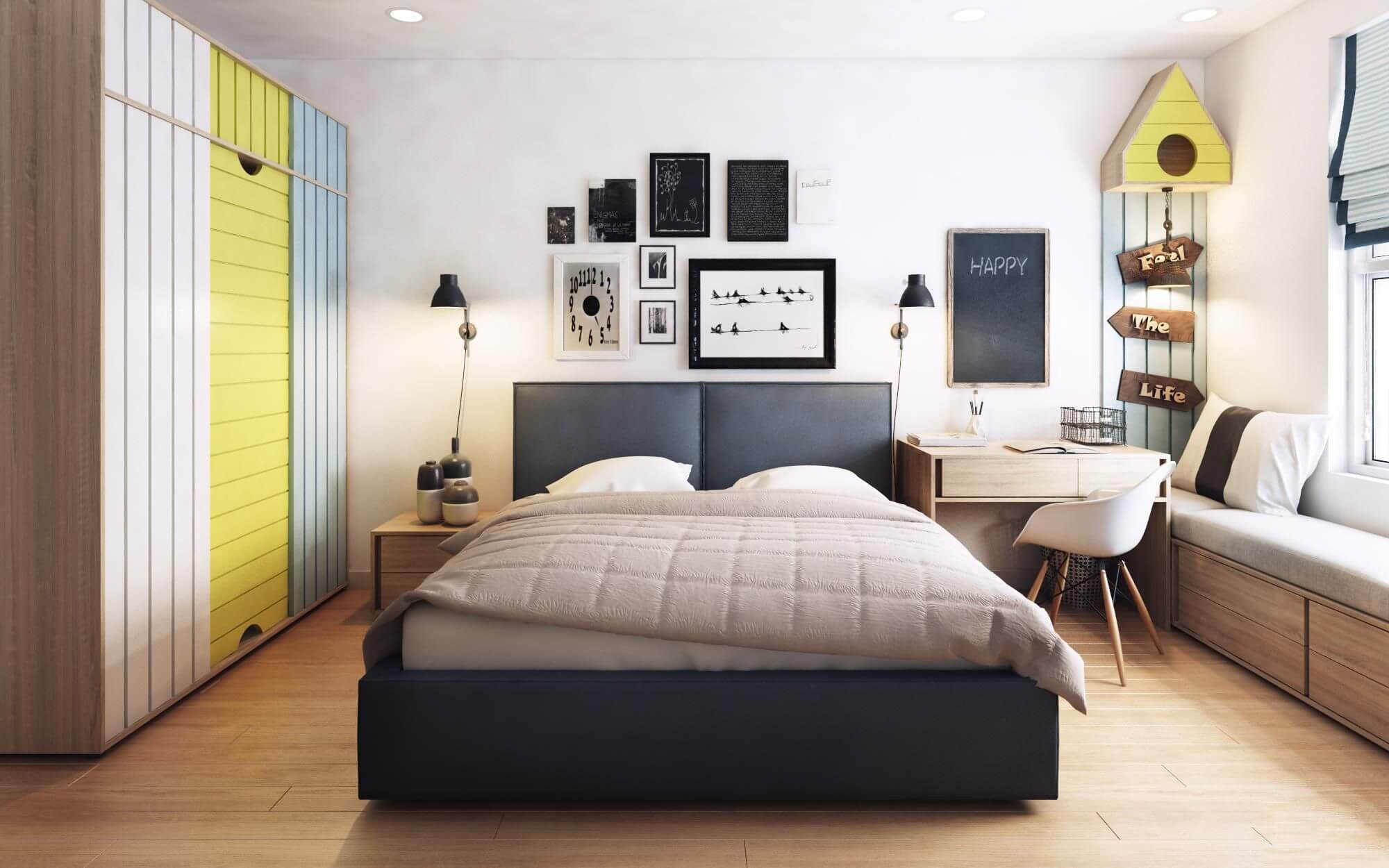светлая спальня в современном стиле