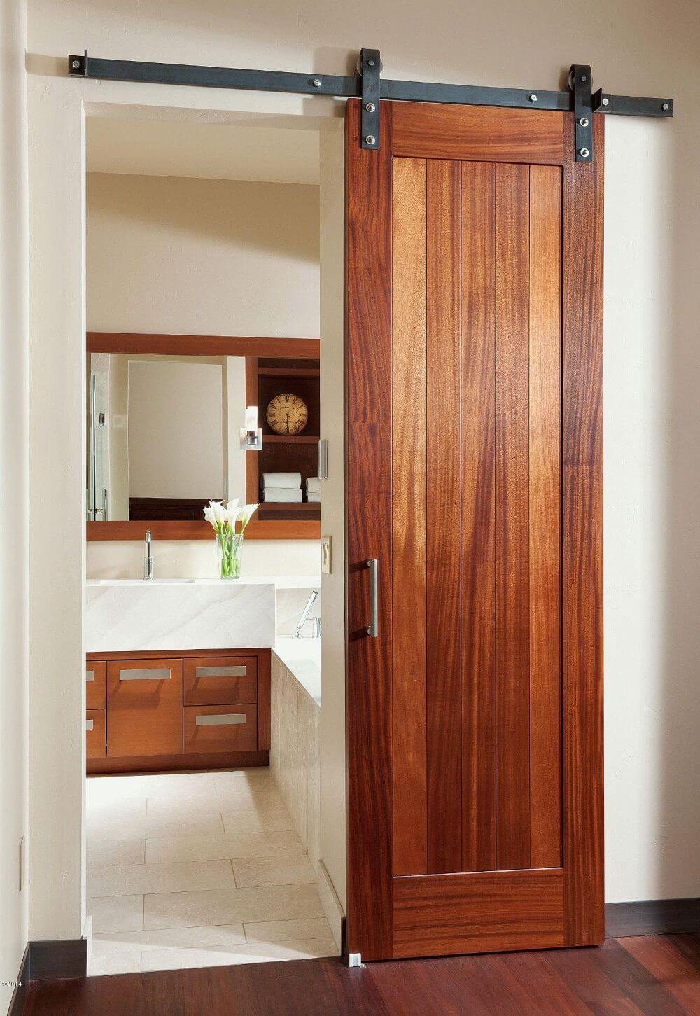 раздвижная деревянная межкомнатная дверь