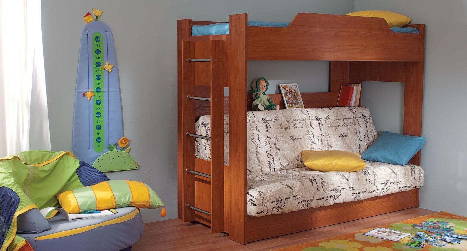детская двухъярусная кровать с диваном 8