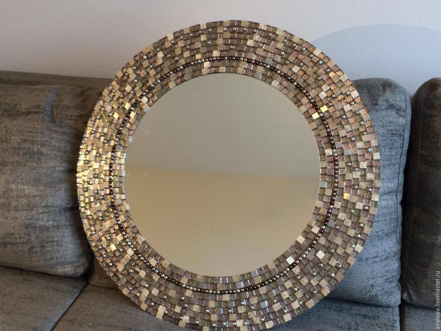 Декор рамы для зеркала мозаикой фото