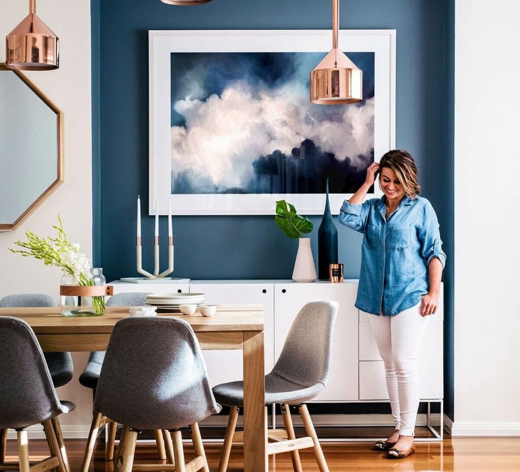 сочетание синего цвета в интерьере квартиры