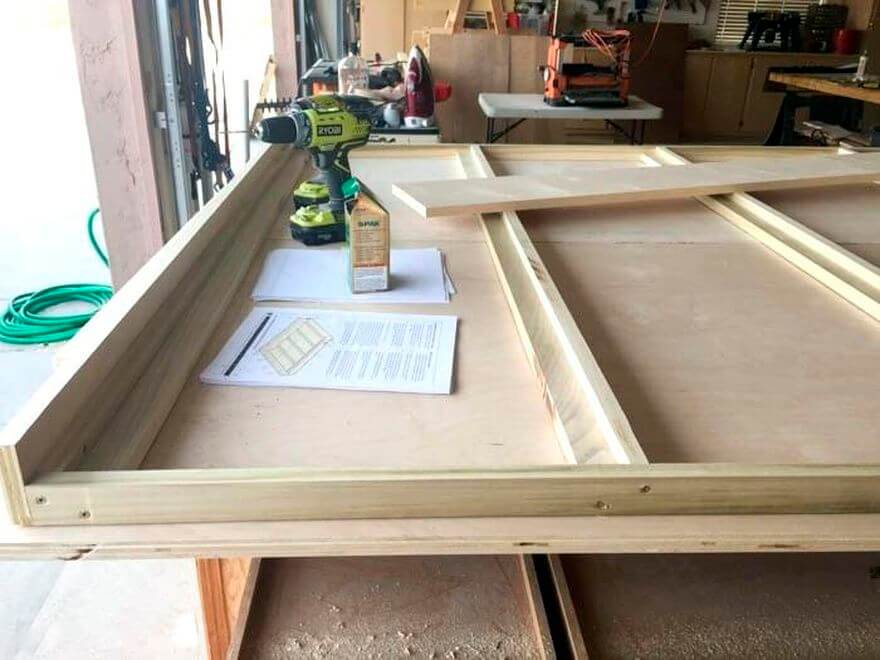 процесс изготовления шкафа-кровати
