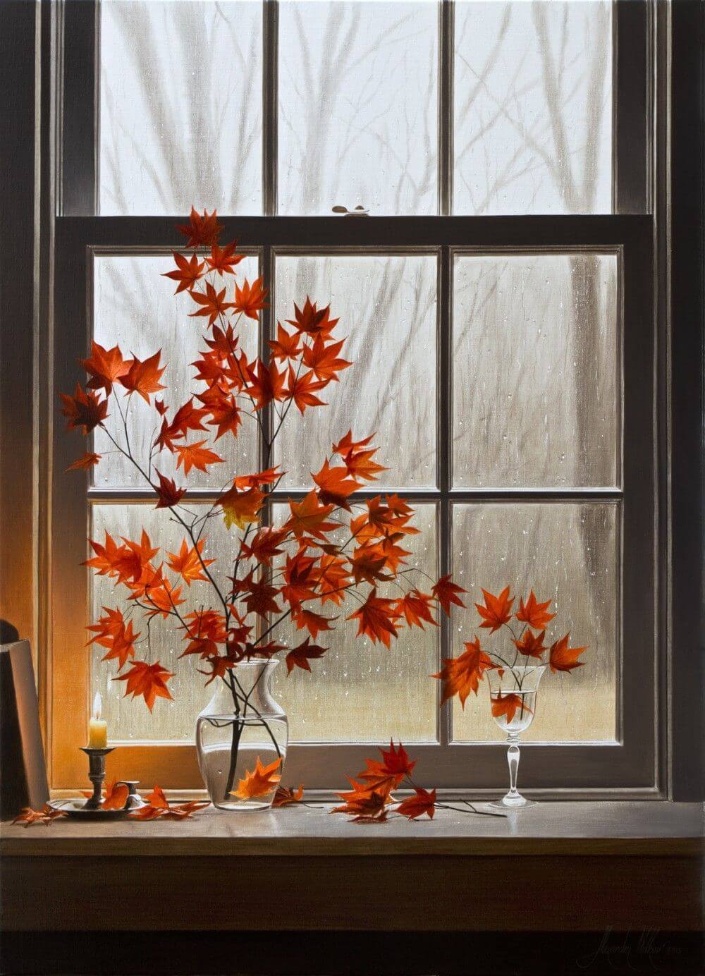 Осенний декор окна