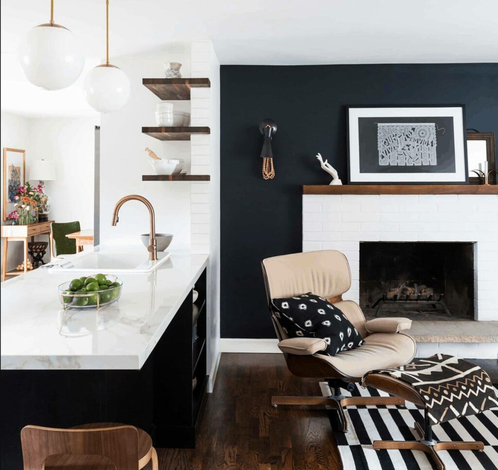 Акцентная стена в интерьере