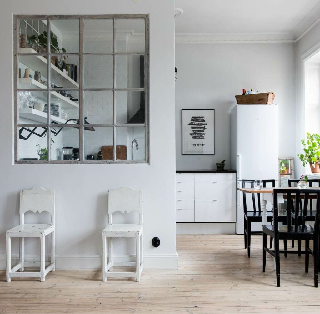 Межкомнатные окна в интерьере