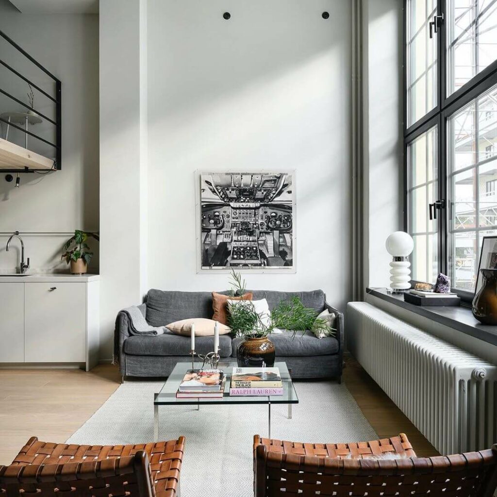 Сочетание лофта и скандинавского стиля в одном проекте