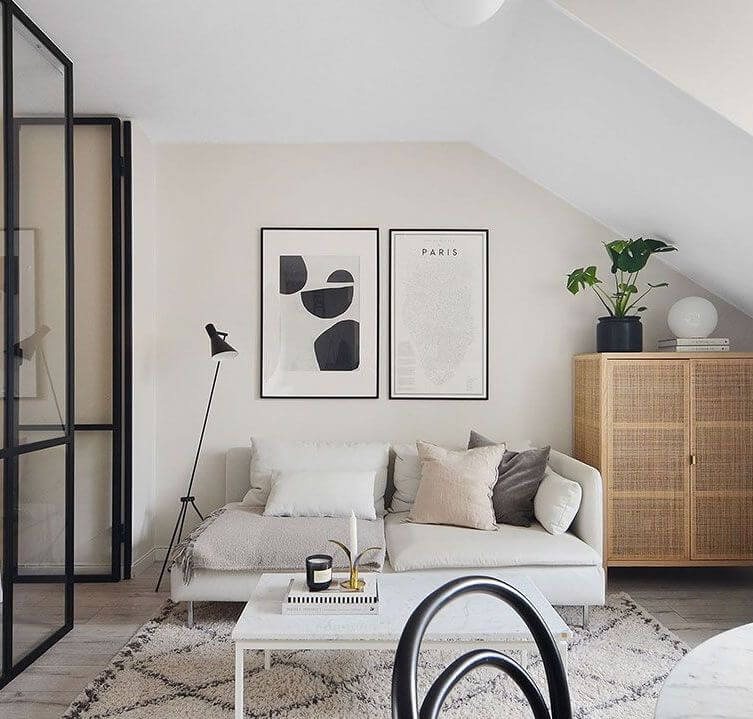 Маленькая, но очень уютная квартира на чердаке в Швеции