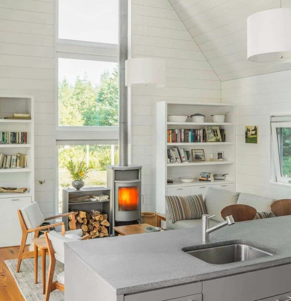 Современный загородный дом на небольшом острове в штате Мэн