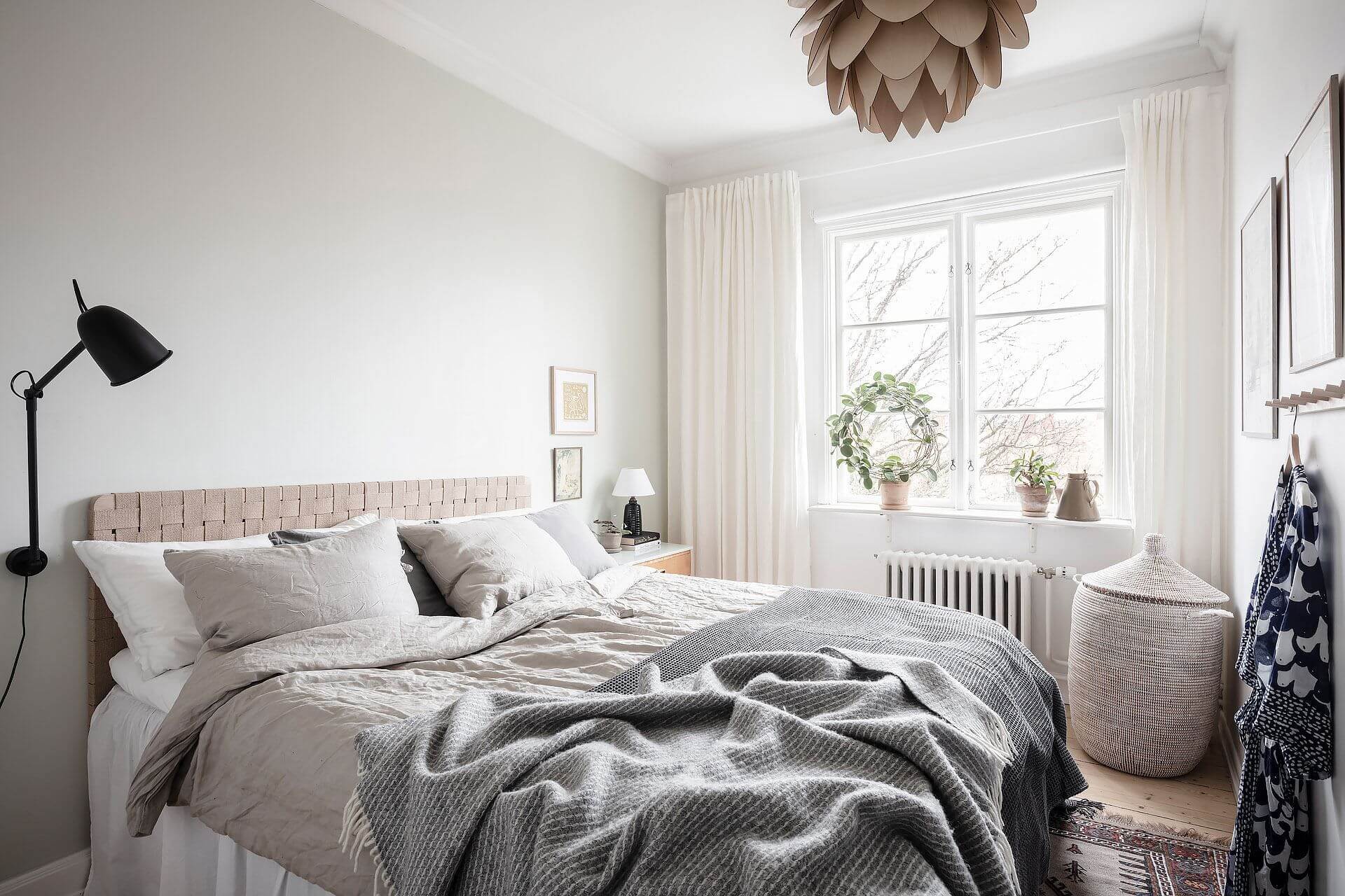 уютная спальня в скандинавском стиле