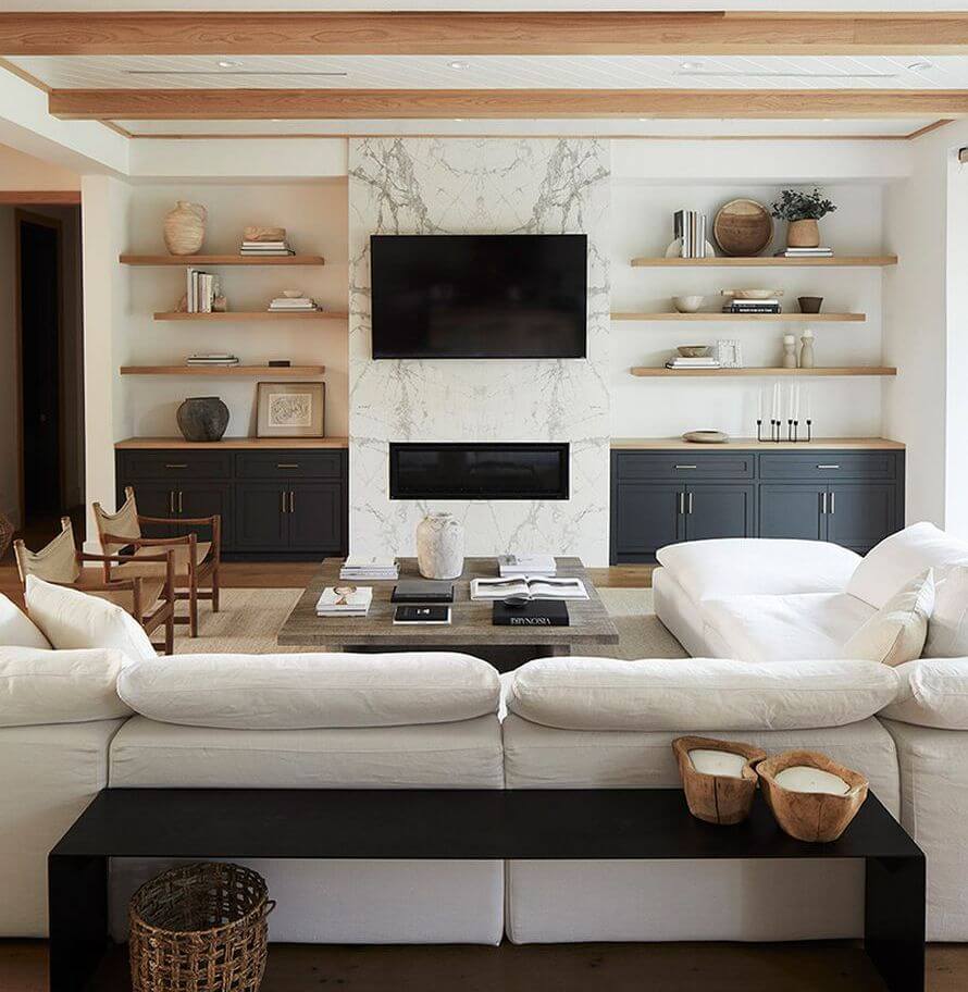 Минималистичный интерьер с обилием дерева в Калифорнии