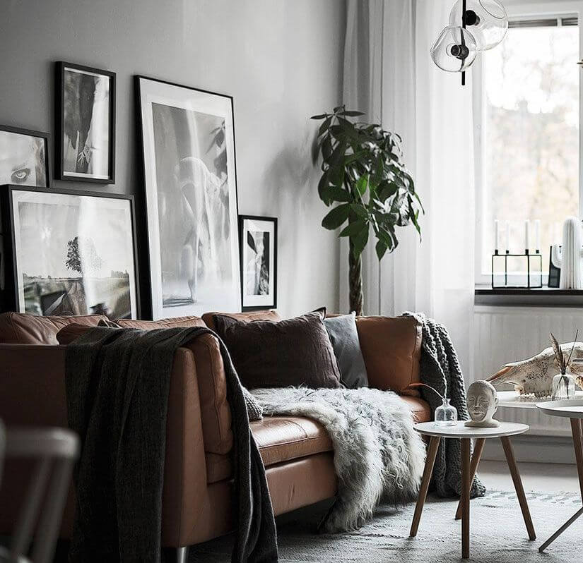 Кожаная мебель в интерьере: 20 стильных примеров