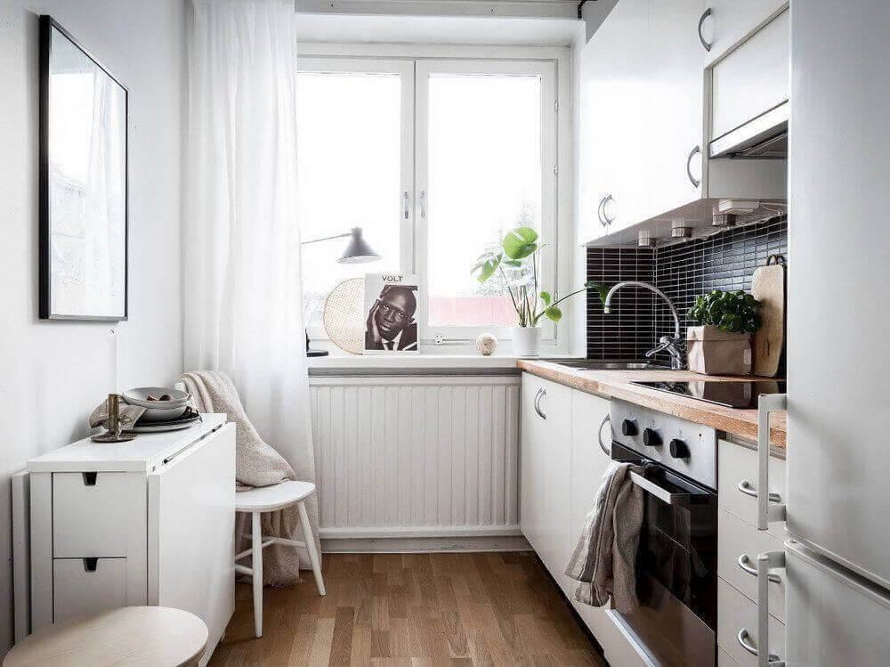 маленькая кухня в скандинавском стиле