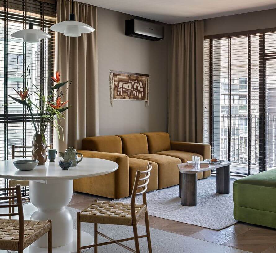 Спокойный и сбалансированный интерьер квартиры в Минске