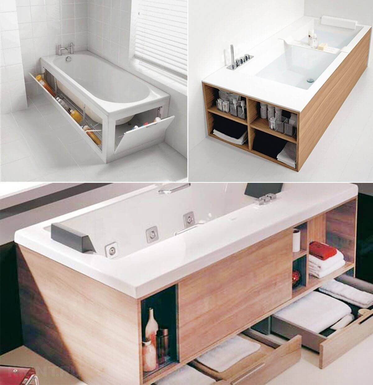 ванные с местом для хранения
