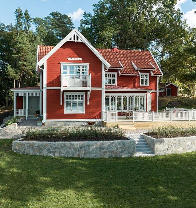Шведский домик с деревенским шиком и современным комфортом