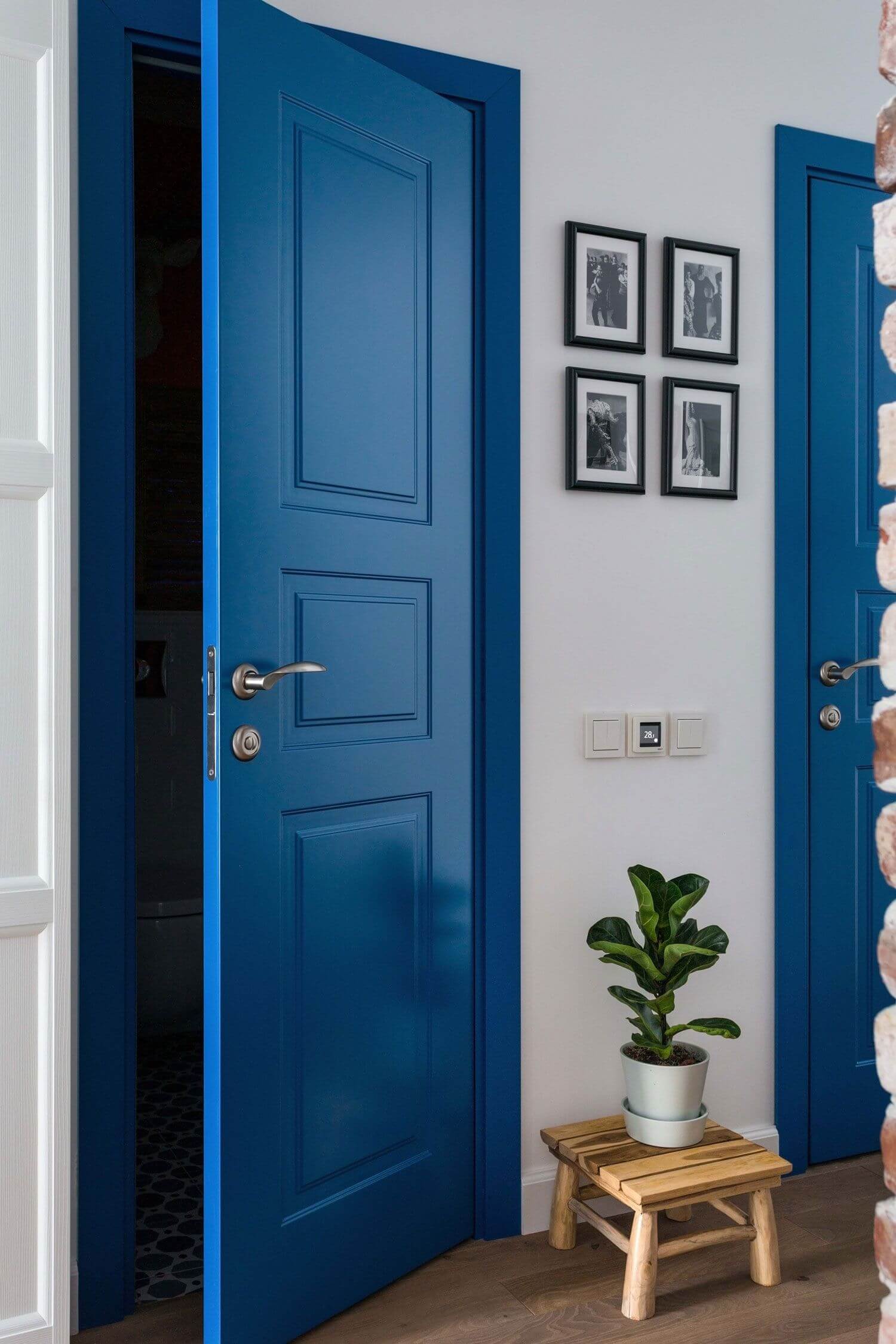 синие двери