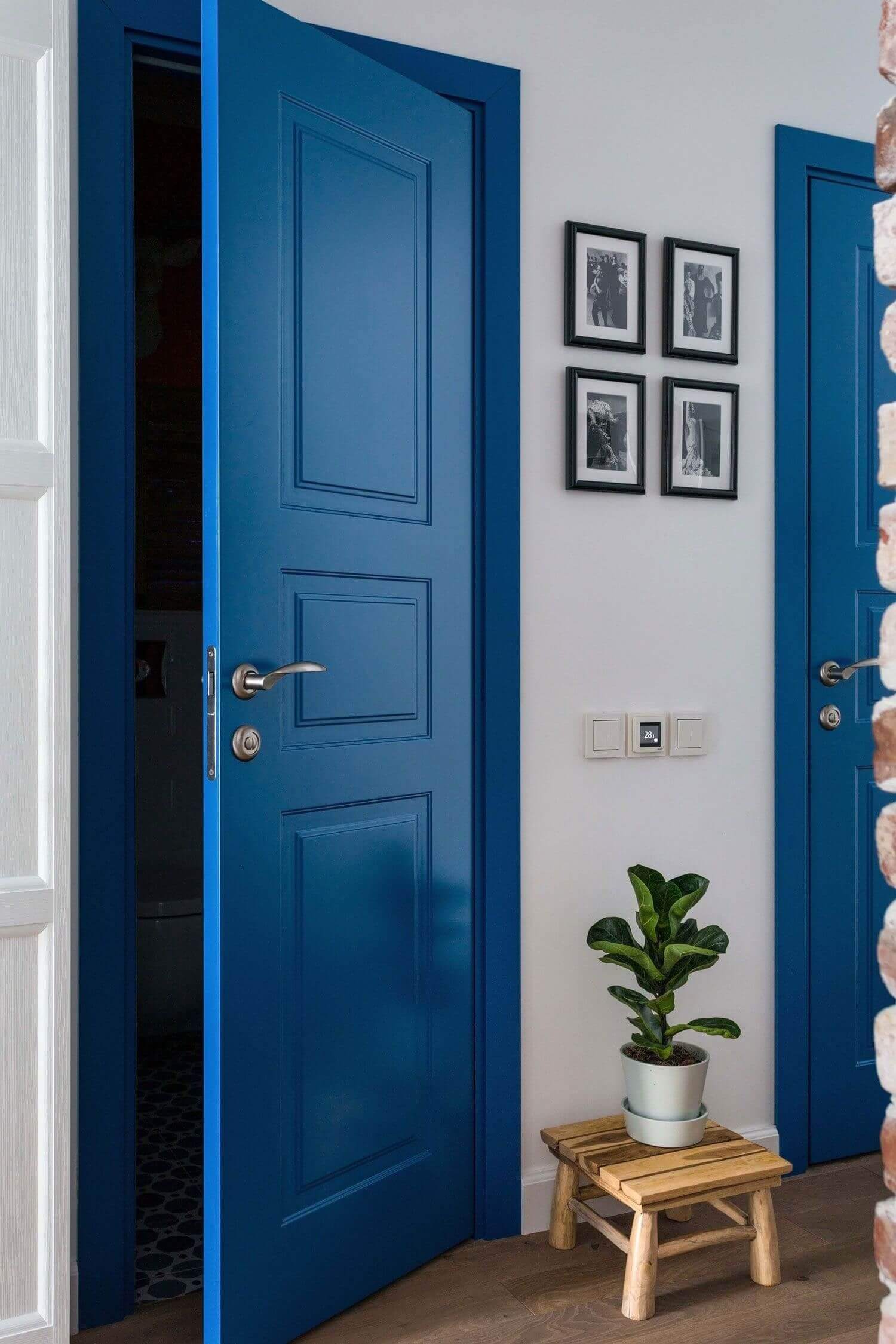 синие двери