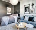 Кровать в гостиной: 15 реальных примеров
