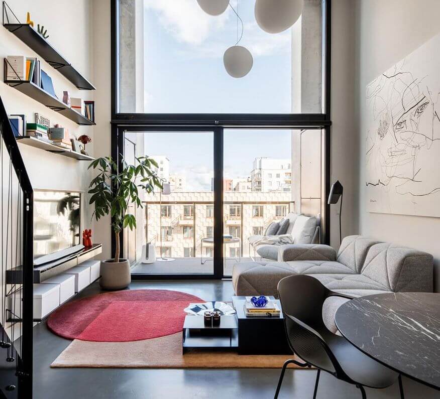 Небольшая квартира 35м² с антресолью в Стокгольме