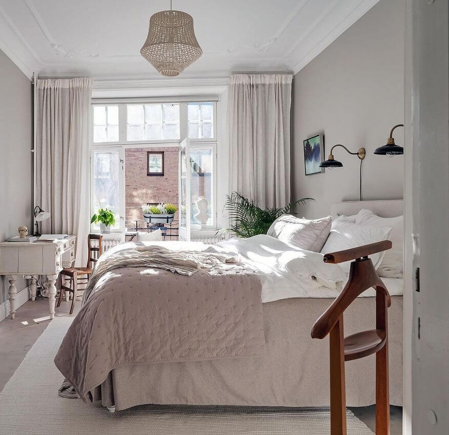 Подвесной светильник в интерьере спальни: 15 ярких идей