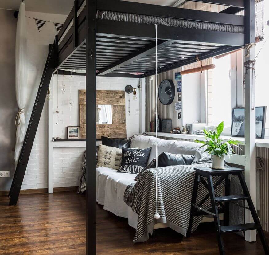 Кровать-чердак в интерьере: 15 примеров