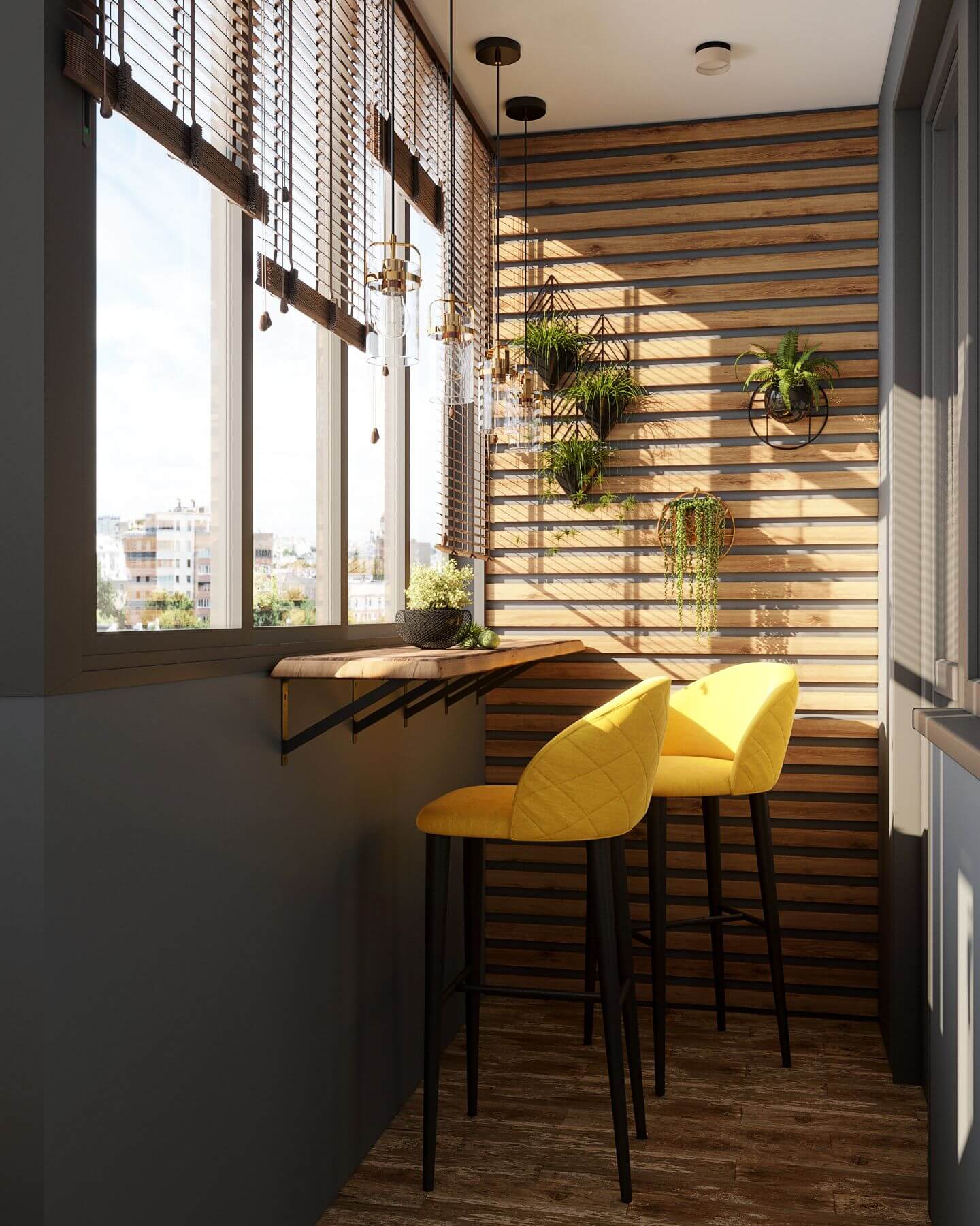 Место для завтраков на балконе