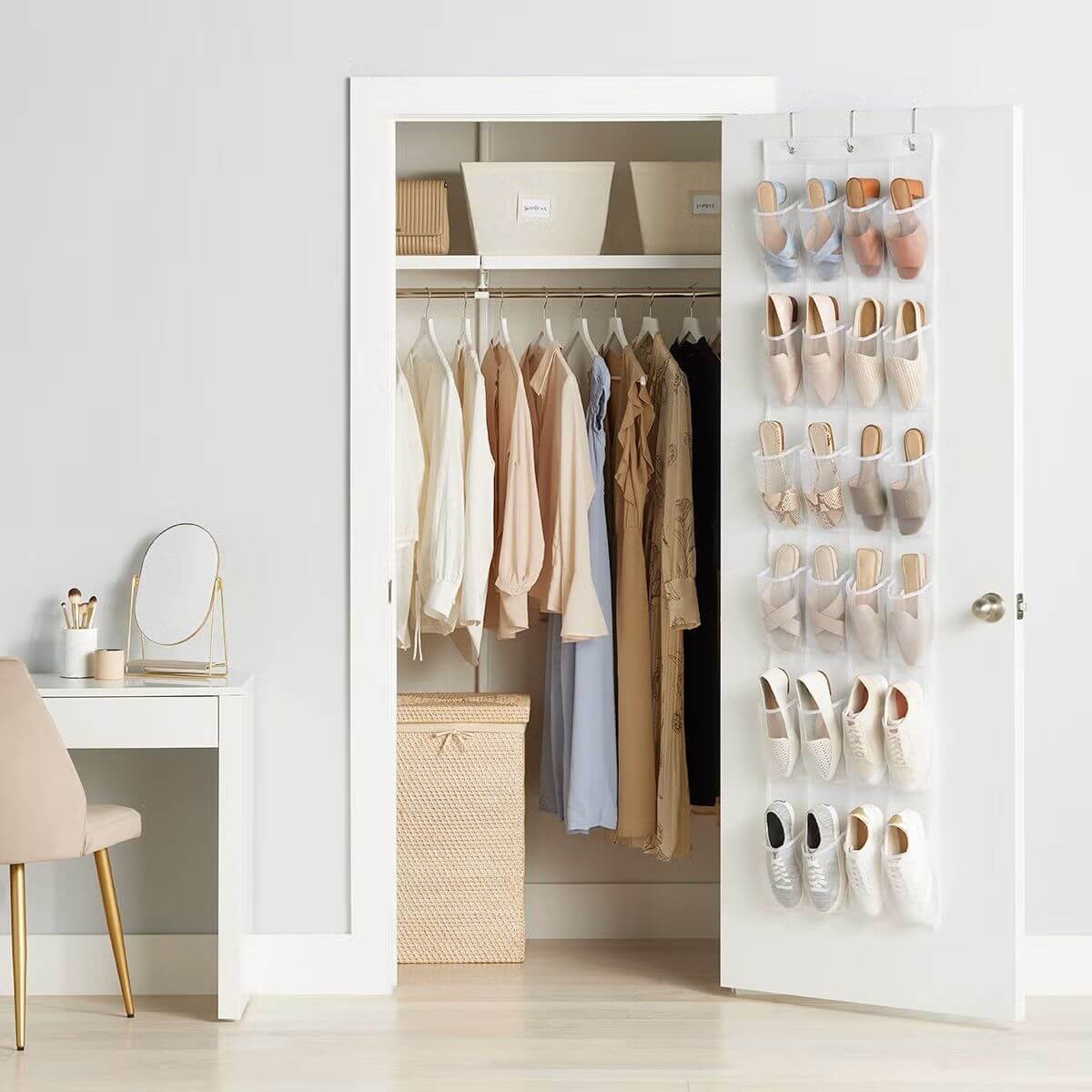 хранение обуви на двери