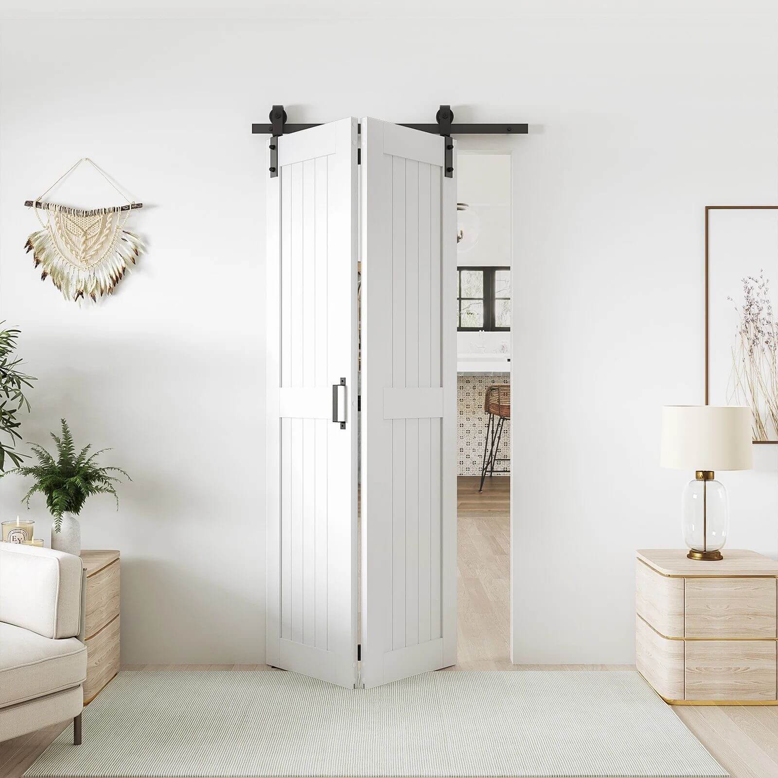 Складная амбарная дверь