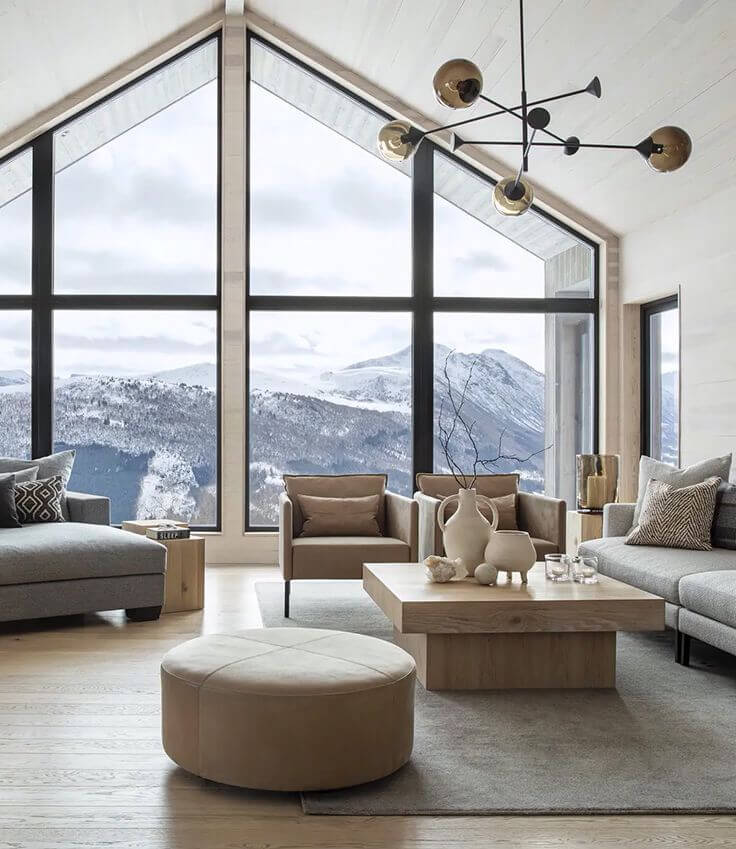 Горный дом с шикарным видом на фьорд в Норвегии